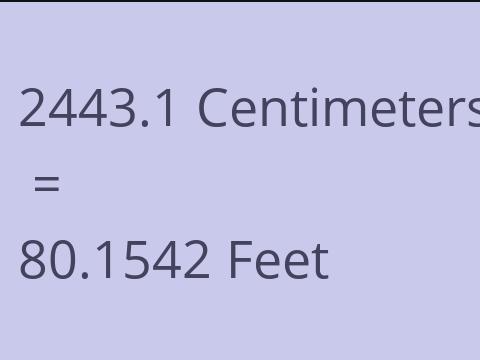 2443.1 CM TO FEET