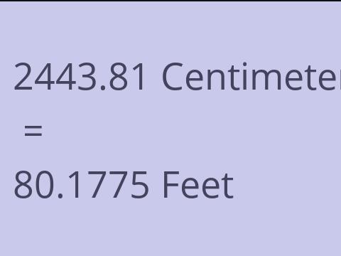 2443.81 CM TO FEET