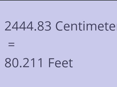 2444.83 CM TO FEET