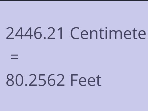 2446.21 CM TO FEET