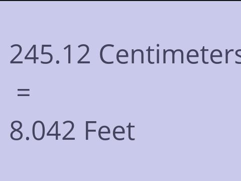 245.12 CM TO FEET