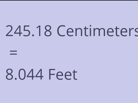 245.18 CM TO FEET