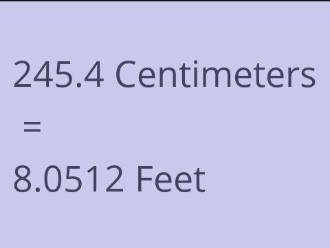 245.4 CM TO FEET