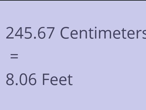 245.67 CM TO FEET