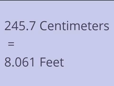 245.7 CM TO FEET