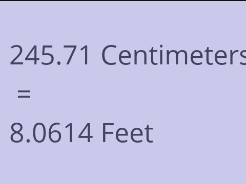 245.71 CM TO FEET