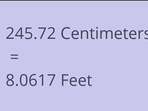 245.72 CM TO FEET