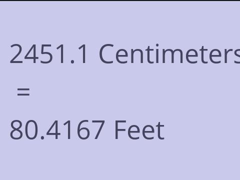 2451.1 CM TO FEET