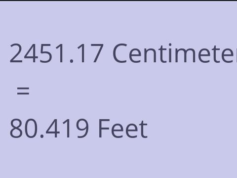 2451.17 CM TO FEET
