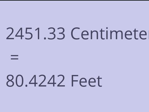 2451.33 CM TO FEET