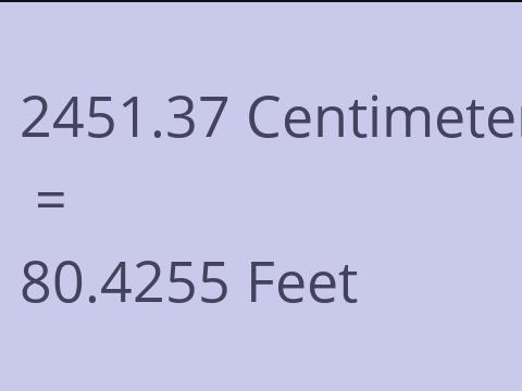 2451.37 CM TO FEET