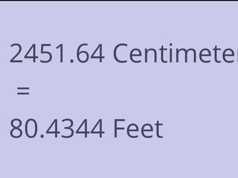 2451.64 CM TO FEET