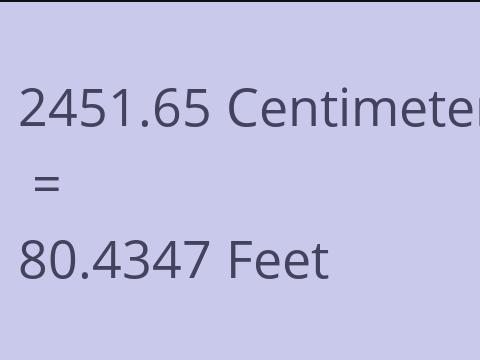 2451.65 CM TO FEET