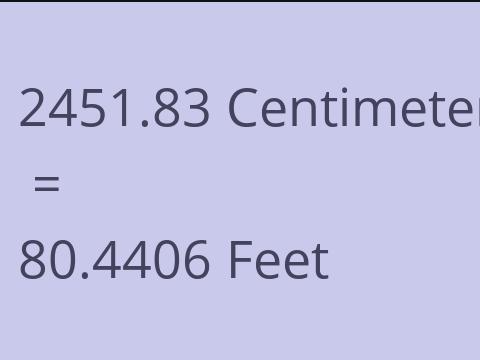 2451.83 CM TO FEET