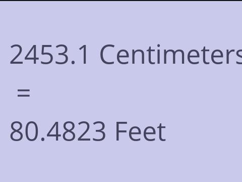 2453.1 CM TO FEET
