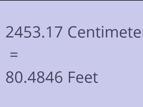2453.17 CM TO FEET