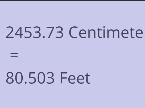 2453.73 CM TO FEET