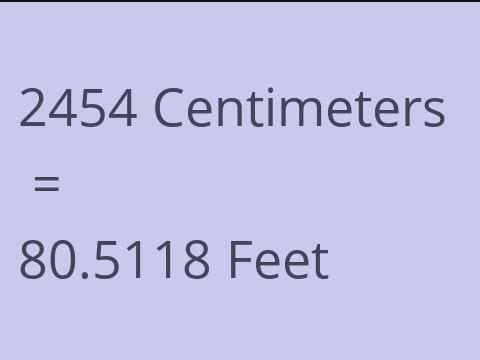 2454 CM TO FEET