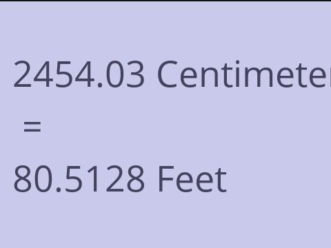 2454.03 CM TO FEET