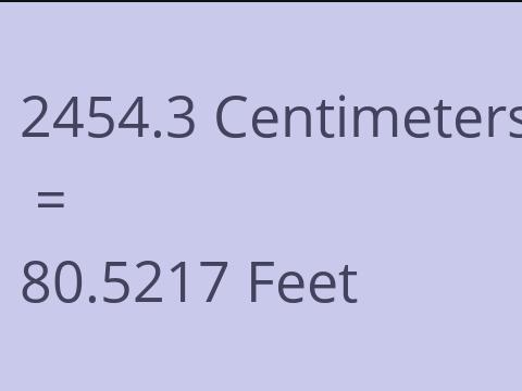 2454.3 CM TO FEET