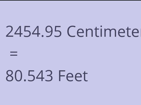 2454.95 CM TO FEET