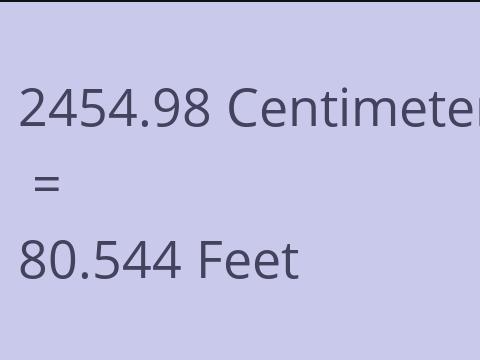 2454.98 CM TO FEET