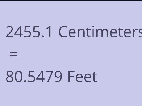 2455.1 CM TO FEET