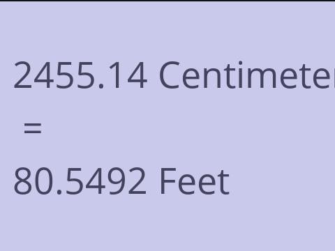 2455.14 CM TO FEET