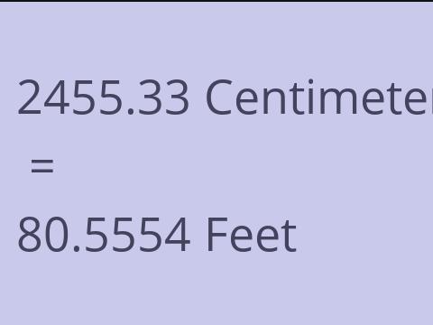 2455.33 CM TO FEET