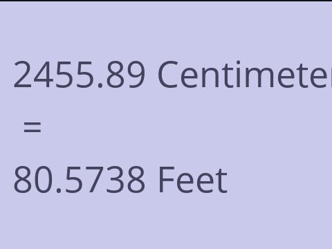 2455.89 CM TO FEET