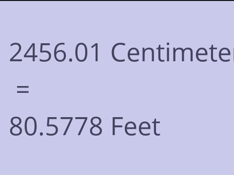 2456.01 CM TO FEET