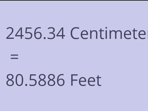 2456.34 CM TO FEET