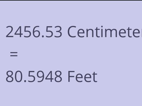 2456.53 CM TO FEET