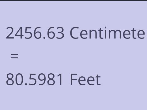 2456.63 CM TO FEET