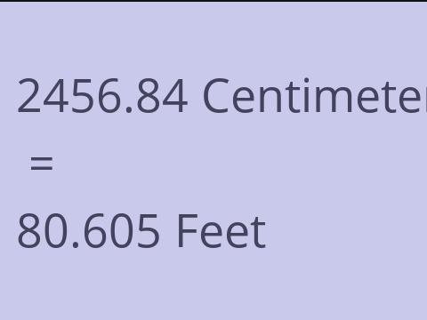 2456.84 CM TO FEET