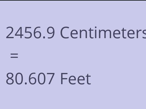 2456.9 CM TO FEET