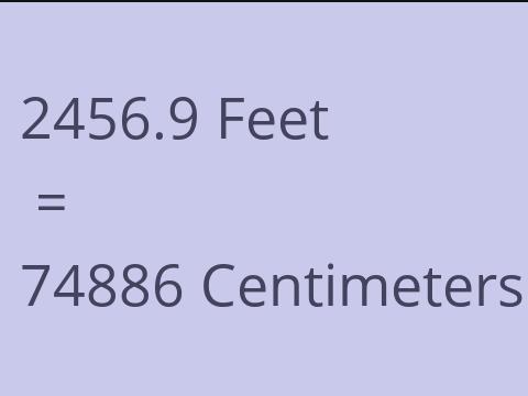 2456.9 FEET TO CM