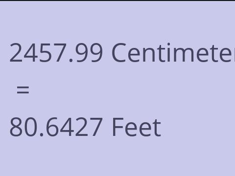2457.99 CM TO FEET