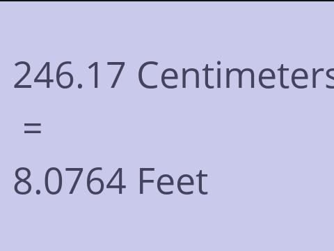 246.17 CM TO FEET