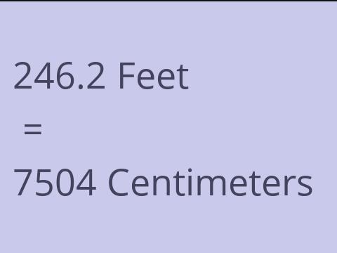 246.2 FEET TO CM