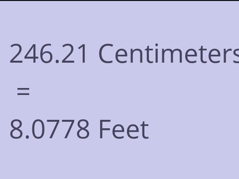 246.21 CM TO FEET