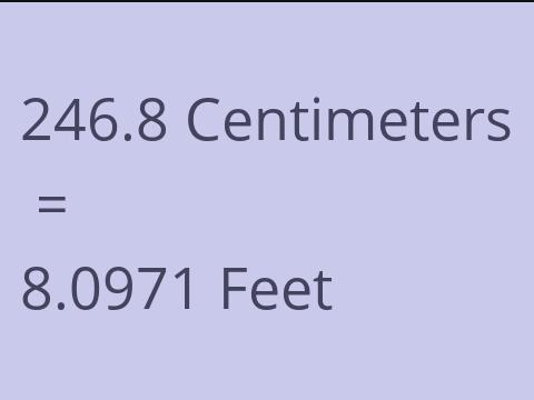 246.8 CM TO FEET