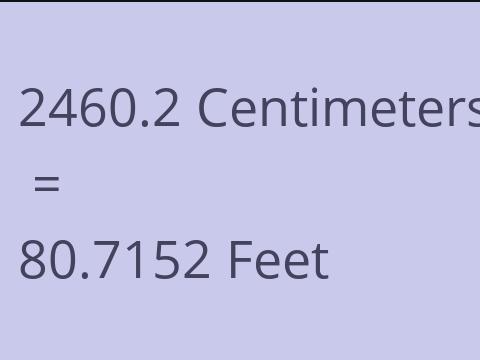 2460.2 CM TO FEET