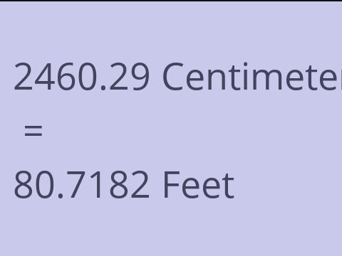 2460.29 CM TO FEET