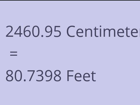 2460.95 CM TO FEET