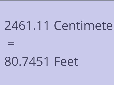 2461.11 CM TO FEET
