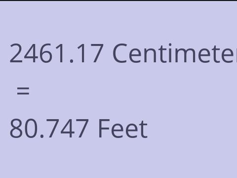 2461.17 CM TO FEET