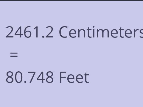 2461.2 CM TO FEET