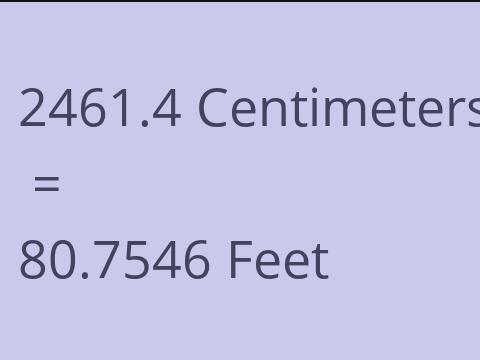 2461.4 CM TO FEET