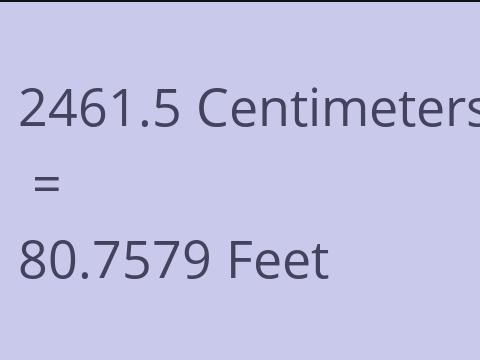 2461.5 CM TO FEET